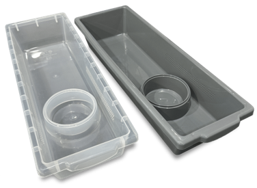 Cajas de plástico y terrario