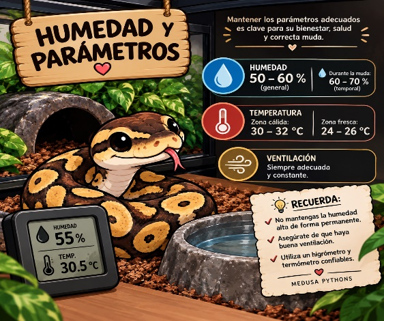 Infografía de humedad y parámetros